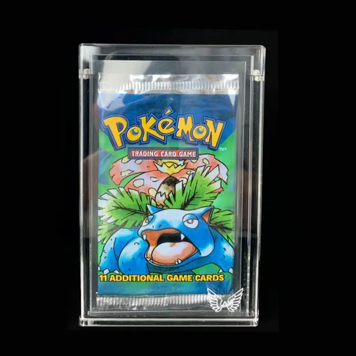 Clear Acrylic Single Pack Cases for Booster Card Box with Magnetic Top