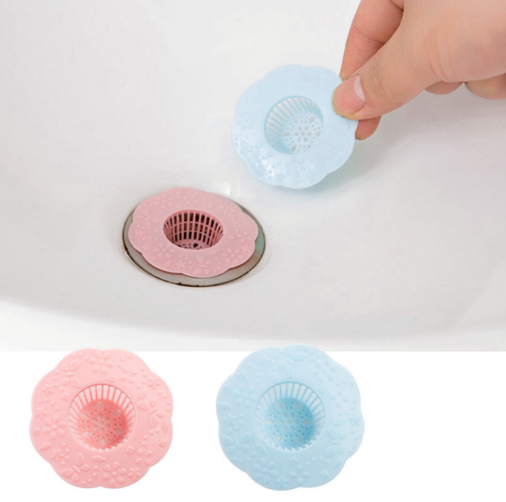 Guida 661054 Amazon Hot Selling Kitchen Silicone Multifunctional Hair Catcher Sink Filter TPR Bathroom Shower Sewer Sink Filter