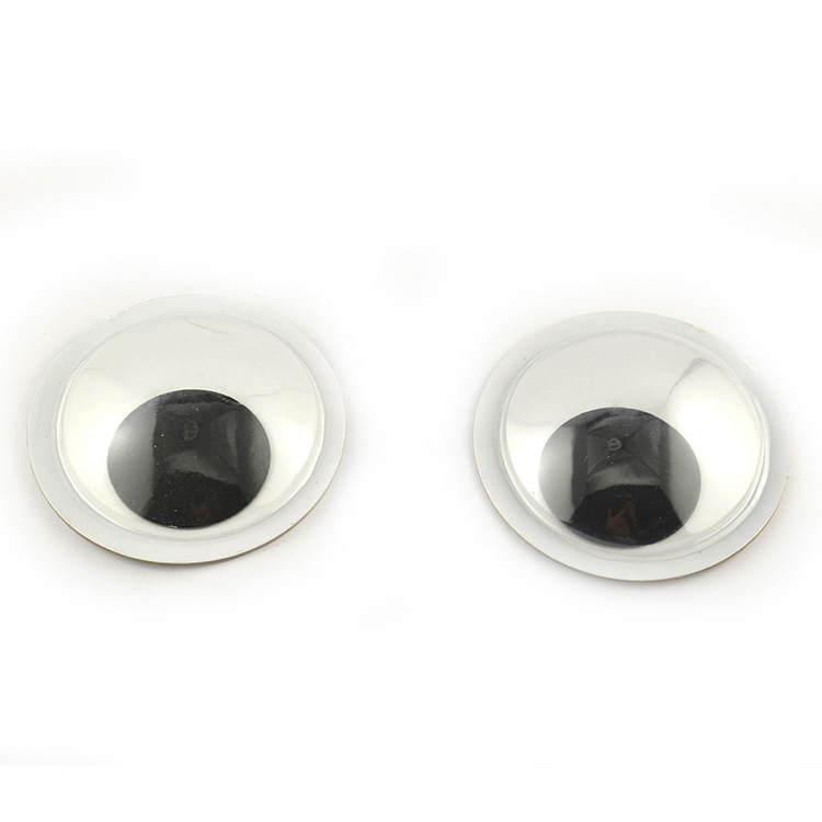 Пластиковые самоклеящиеся черные глаза google eyes, 50 мм