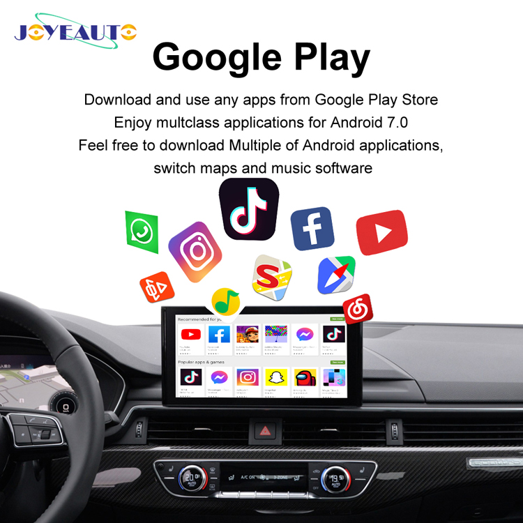 JoyeAuto MMB 4G + 32G android Беспроводная USB AI box автомобильная система android для Audi A4 Универсальная автомобильная видео ТВ-приставка