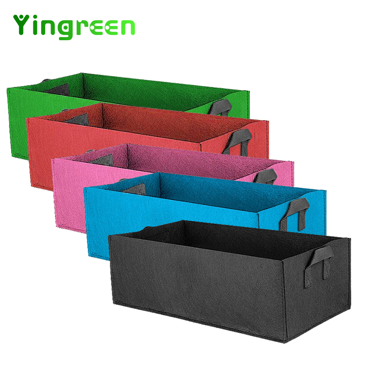 Customized Size 7 8 10 30 Gallon Square Non Woven Fabrics Grow Bag Plant Nursery Pots