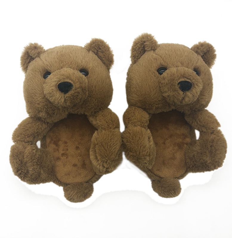 2021 New Arrivals Stylish Cute Bear Slippers Plush Slippers Adults&Girls Children Slippers Plush