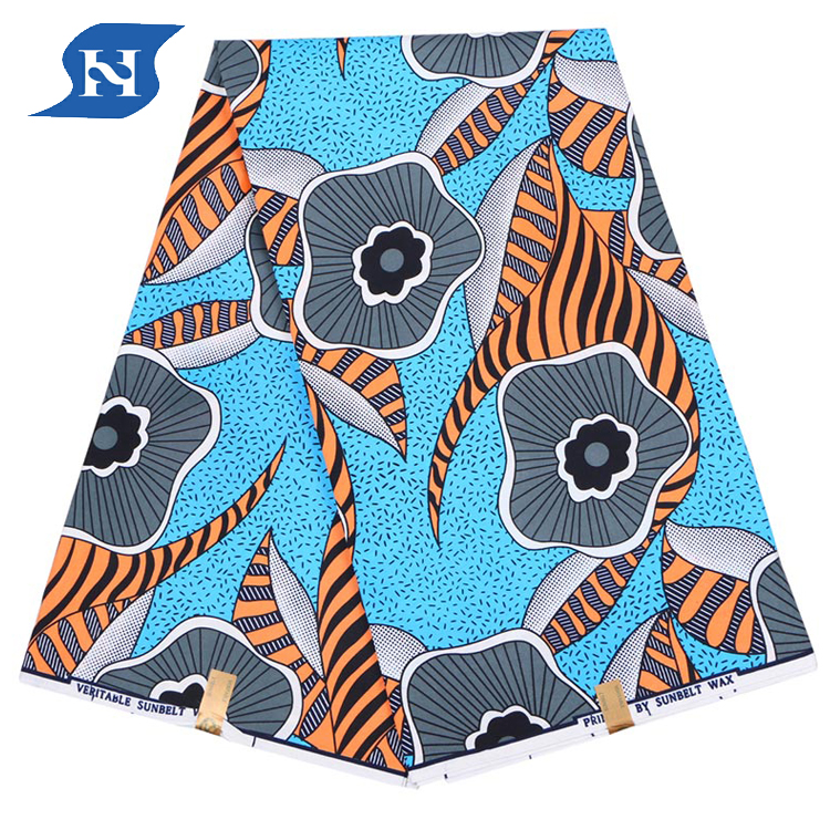 Good Fastness Wholesale Hollandais Printed Polyester Ankara African Fabric Wax Chitenge Material Wax Fabric