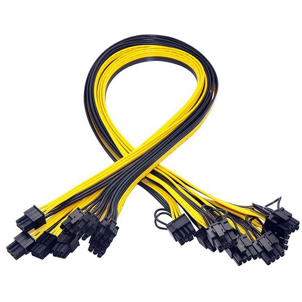 Видеокарта PCI-E с 6 контактами на 8 контактами (6 + 2) PCI-E (штырь-штырь), графическая карта, кабель питания 50 см для видеокарт, плата для майнинга сервера