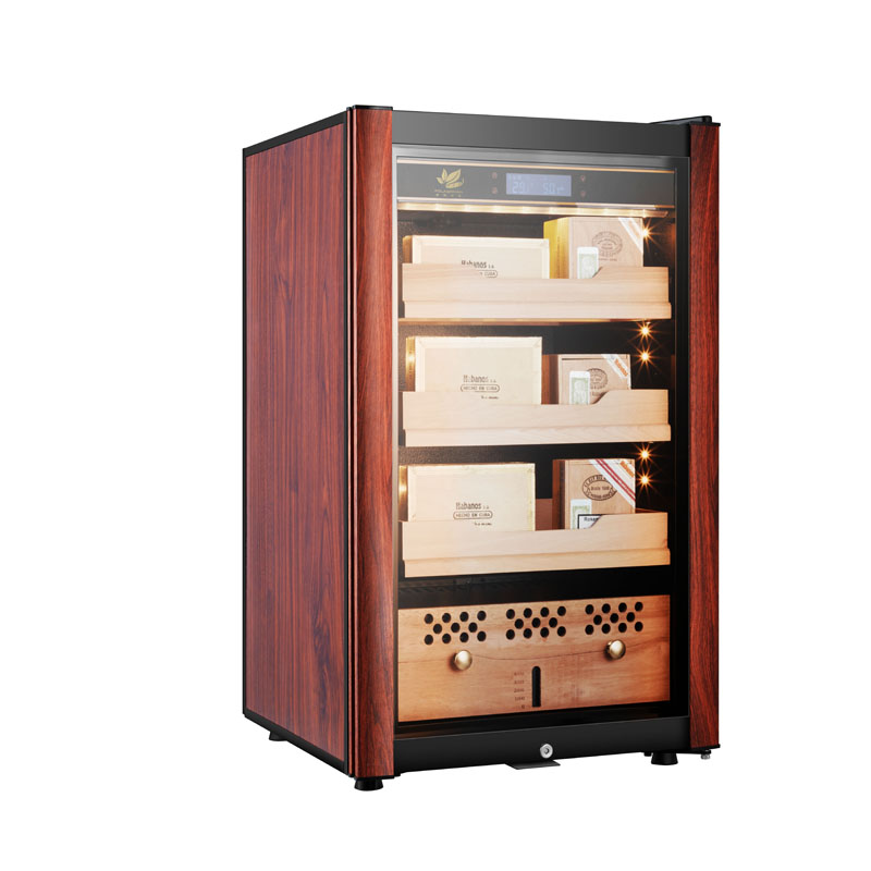 Multi Function Cedar Wood Cigar Cabinet With Lock Cigar Humidifier Custom Cigar Humidor