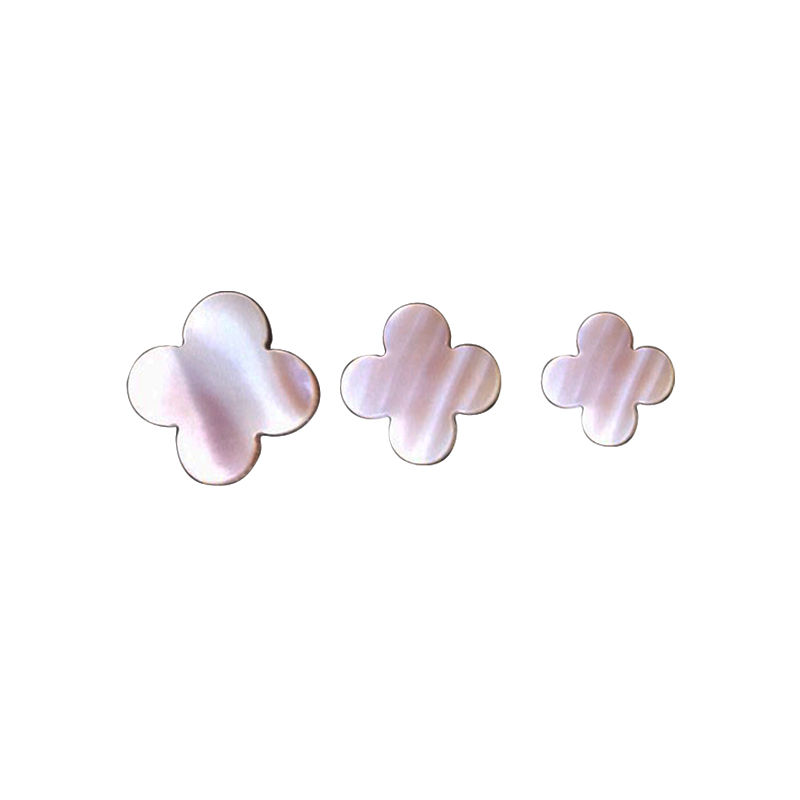 huancai Natural Loose Gemstone Four Clover Shape White shell
