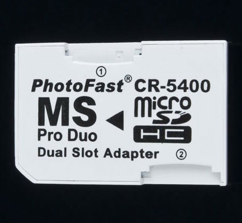 Фото быстро CR-5400 памяти TF для MS Pro Duo карты на 2-портный Dual слот адаптер