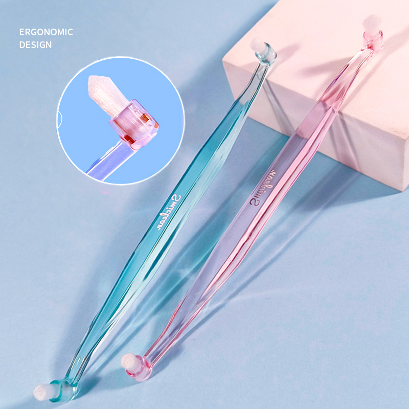 Dental recommended factory supply customized single double hole tuft angle interdental Orthodontic toothbrush