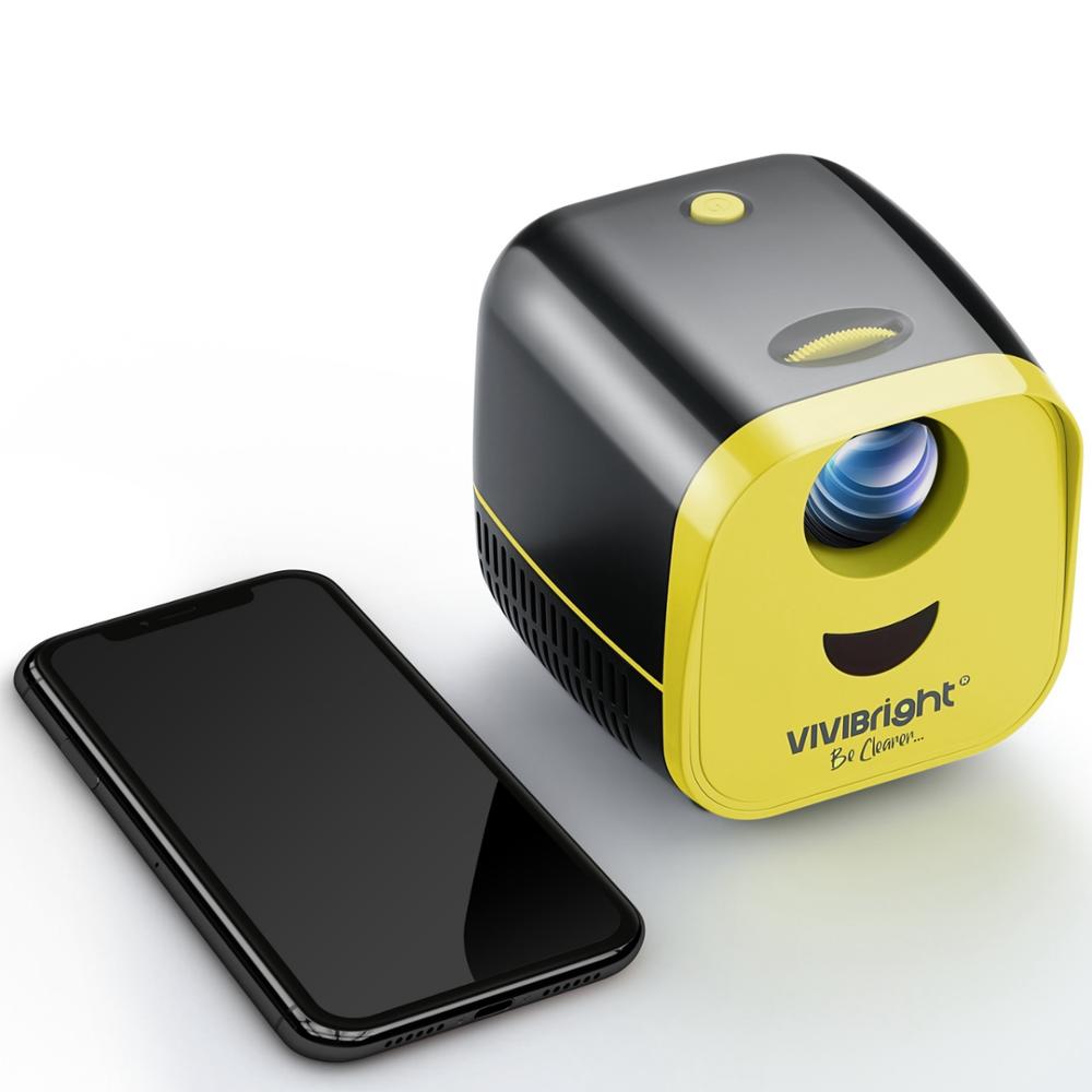 Новинка! Миниатюрный светодиодный проектор VIVIBRIGHT L1, HD 1080p, портативный карманный проектор для домашнего кинотеатра