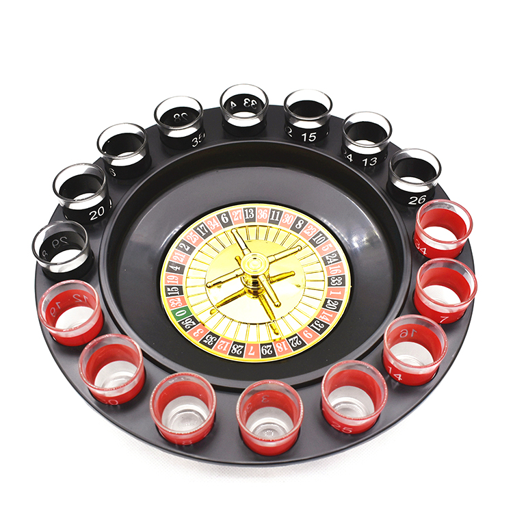 Lucky Shot Drinking Game16 Glass Drink Up Games Casino Roulette Game Spinning Arrow Drinking Game Adults For 2-8 Players
