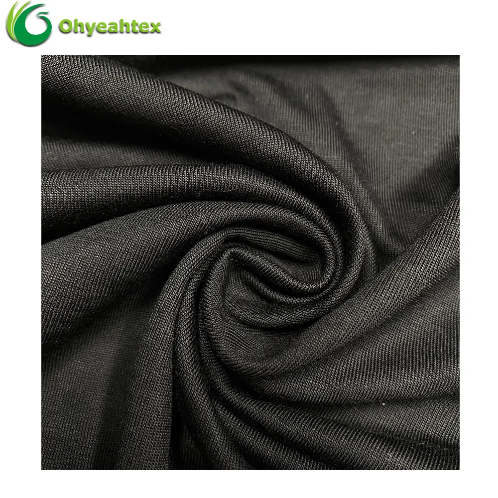 FSC Certificated 68% Bamboo Lyocell 22% Chitosan 10% Spandex Fabric For Garments