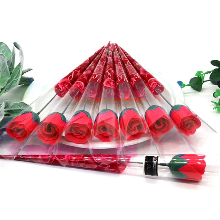 Wedding Artificial Preserved Soap Flower Romantic Love Single Rose Holiday Customer Promotion Product Gift