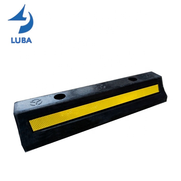 500X150X100Mm Heavy Duty Rubber Parking Curb Wheel Stopper