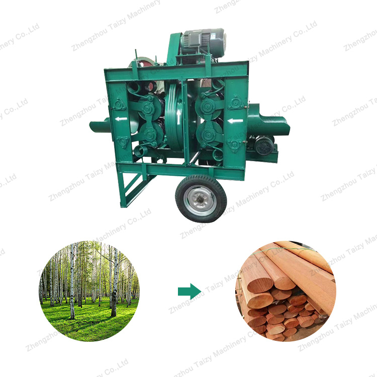 China Movable Small Round Logs Timber Branches Debarking Machine / Tree Bark Peeler