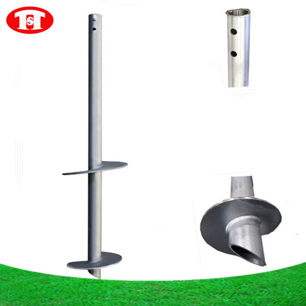 High anchor capacity galvanized steel 2 7/8 inches astm helical screw piles for foundation