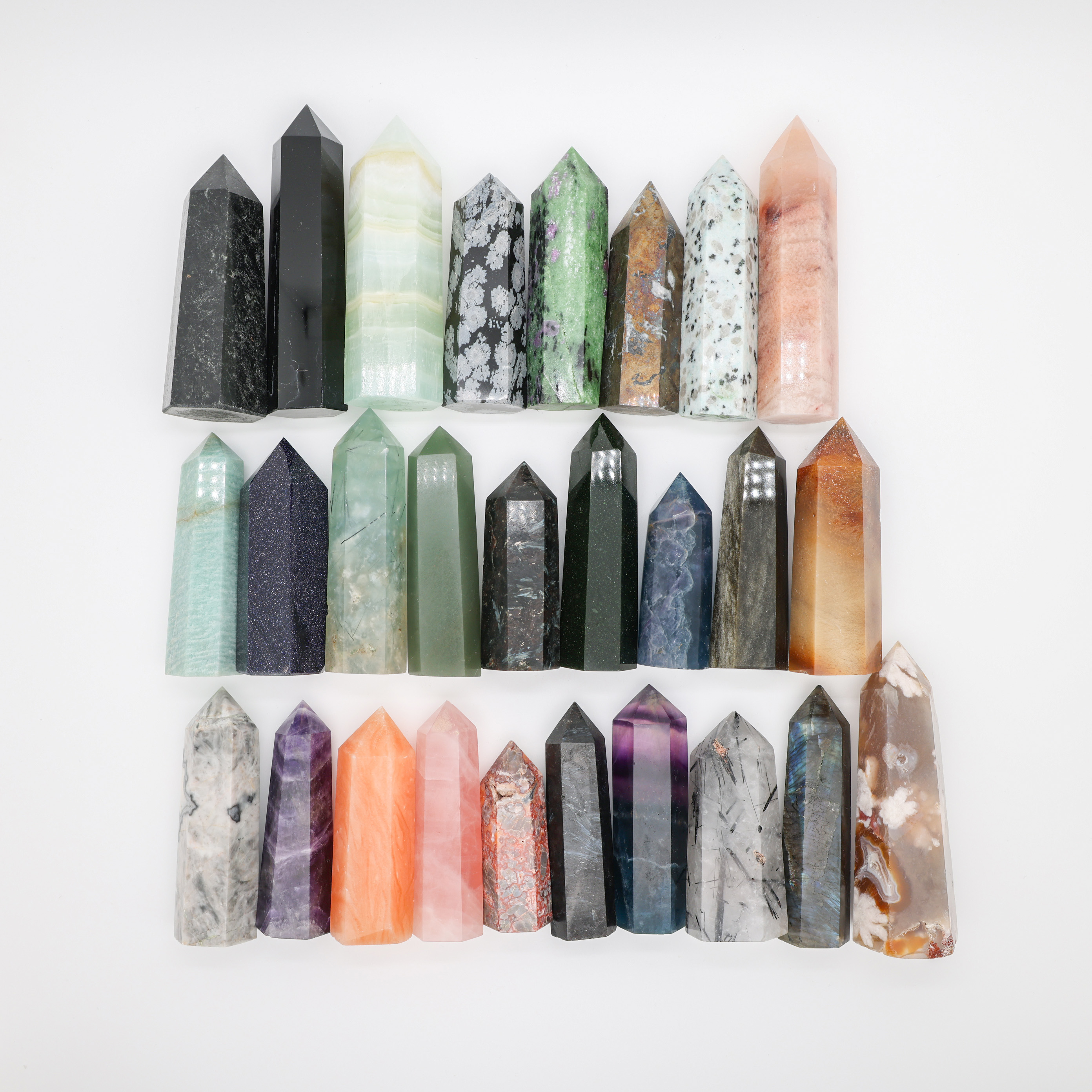 Wholesale low price Natural Custom Gem Crystals quartz tower Healing wand stone crystal Point