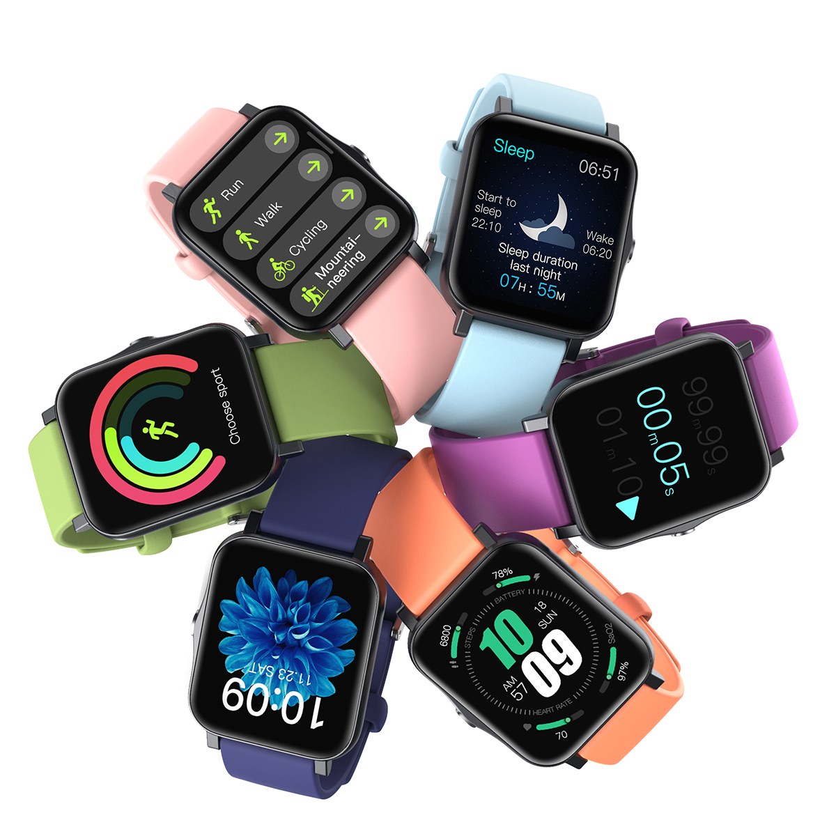2021 High Quality S80-PRO IP68 Waterproof Smart With Body Temperature Touch Screen Blood Pressure Monitoring Heart Smart Watch