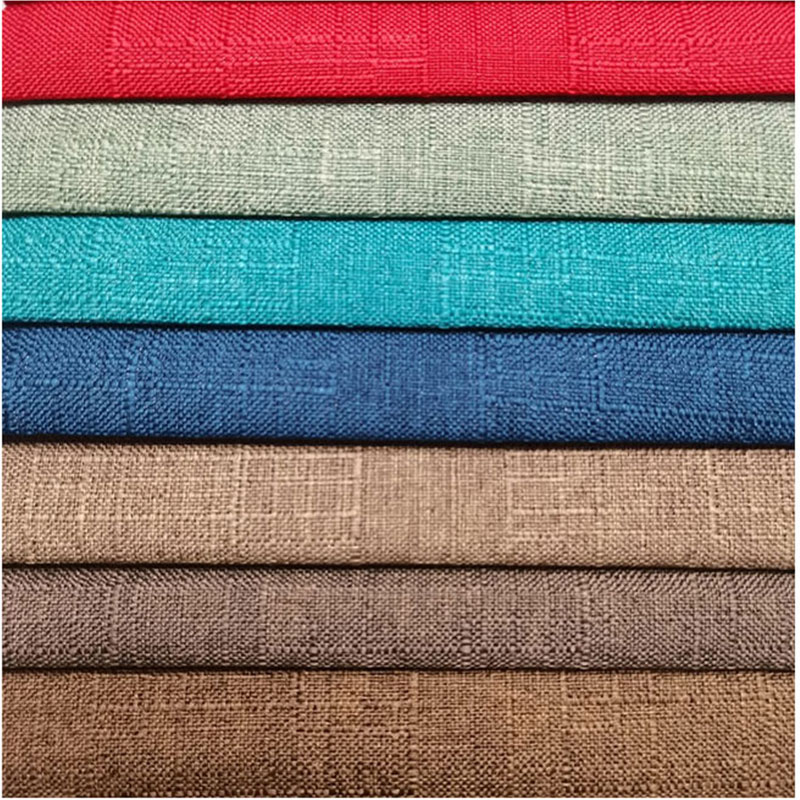 Free Sample Home Textile 100% Polyester Linen Sofa Fabrics Upholstery Fabric