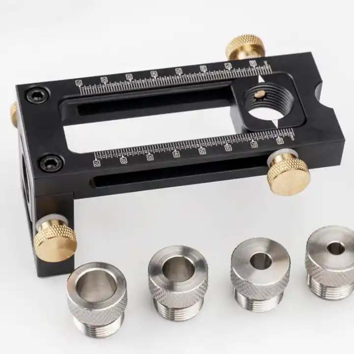 Durable 2 in 1 Hole Puncher for Woodworking Board Furniture Tenon Hole Puncher Doweling Locator
