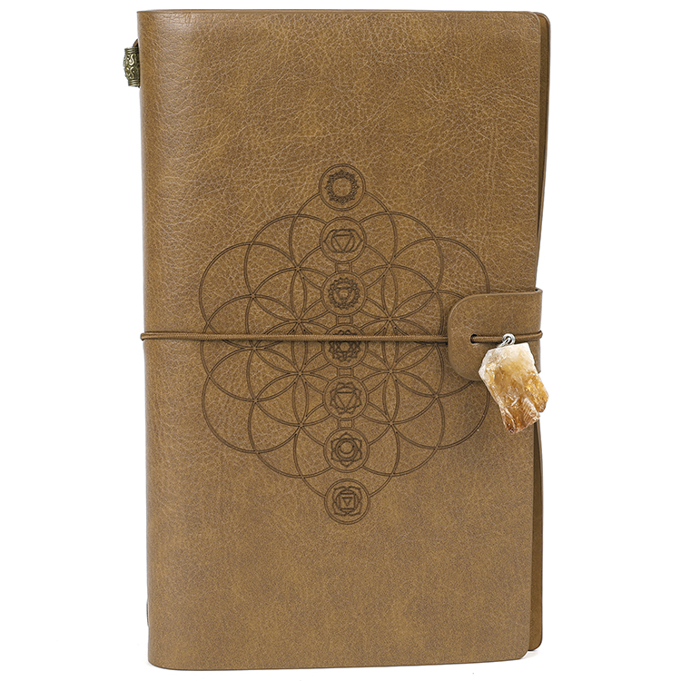 Wholesale Large Light Brown Citrine Point Chakra Healing Magic Practical Book a4 Size