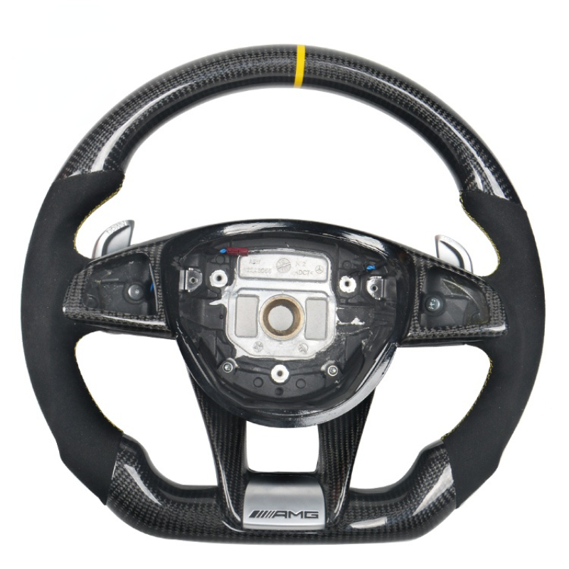Custom Alcantar carbon fiber steering wheel For ben z 2015-2018 E43 CLS63 AMG GT C63S E63S racing wheel convertible