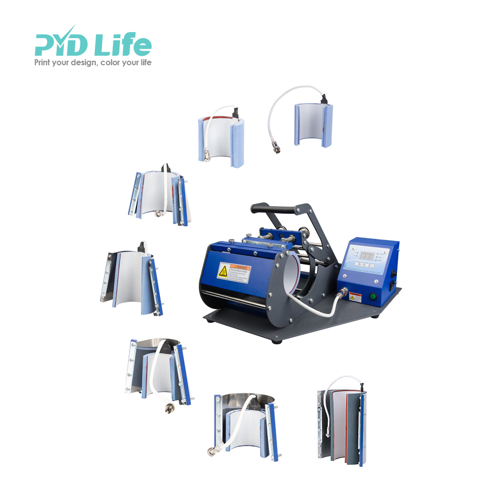 2021 PYD Life RTS 7 in 1 Multi Mug Press Machine 20 oz Sublimation Tumbler Heat Press Machine Tumbler Press