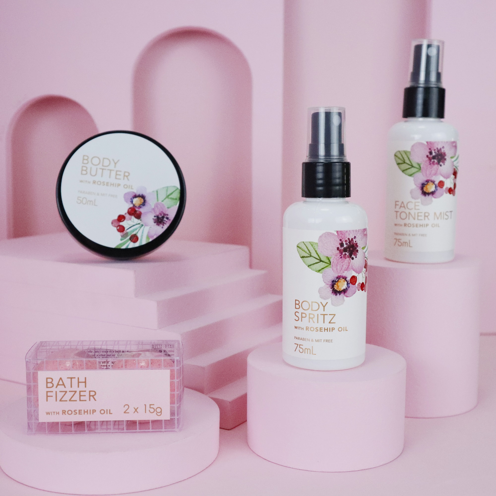 OEM Private Label Luxury Travel Body Skin Care Cosmetic Bath Spa body spritz butter Gift Set