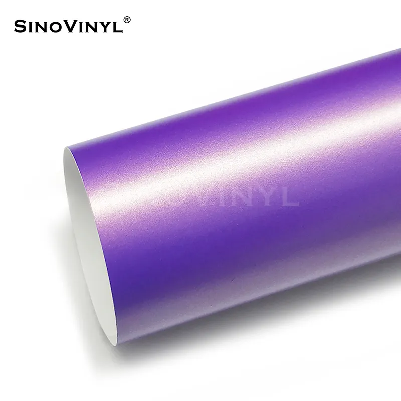 SINOVINYL ME-03 1.52x18M/5x59FT Mystic Electro Metallic Purple Air Bubble Free Car Skin Wrapping Film Vinyl