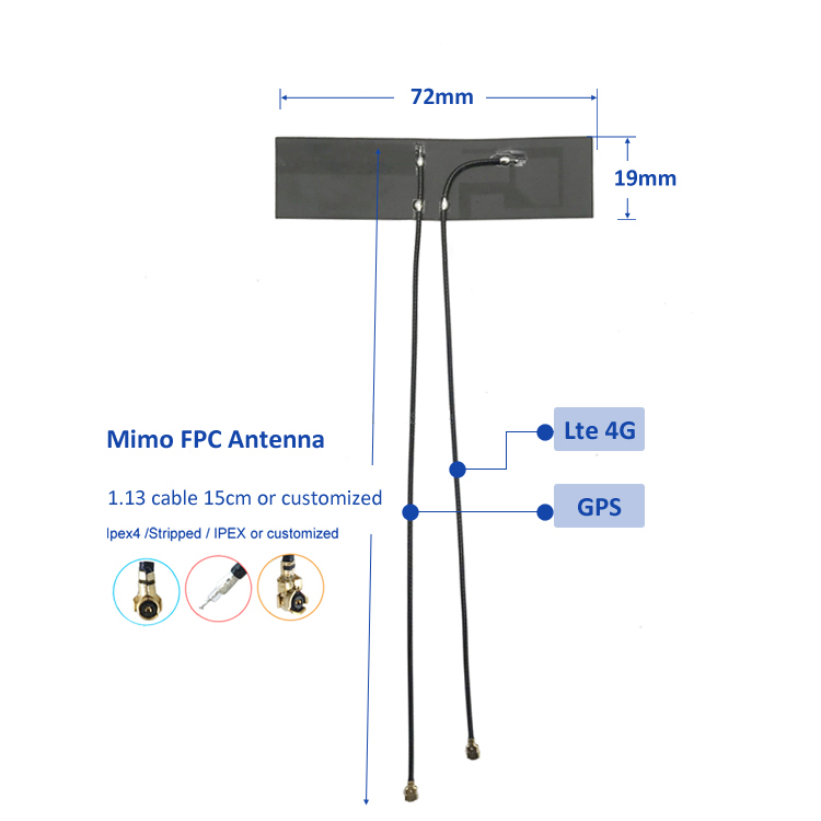 Внутренняя mimo антенна с высоким коэффициентом усиления 8dBi FPC Lte 4g + Gps Ipex антенна