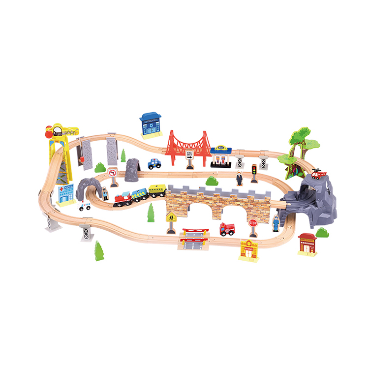 Новая деревянная игрушка топ продаж Поезд Set-90pcs для детей