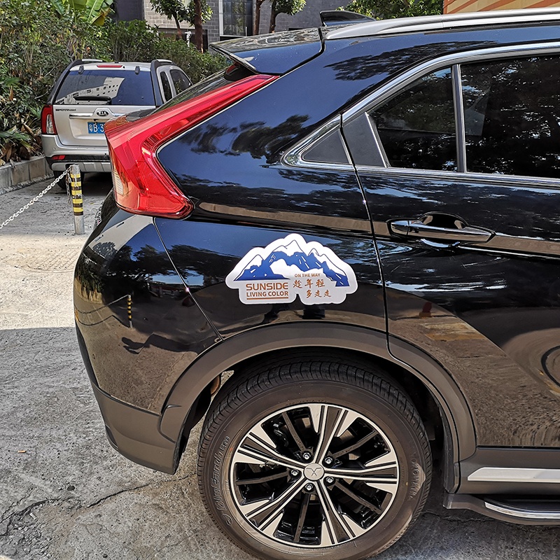 Wholesale custom design die cut shape car magnets sticker advertising magnetic sign