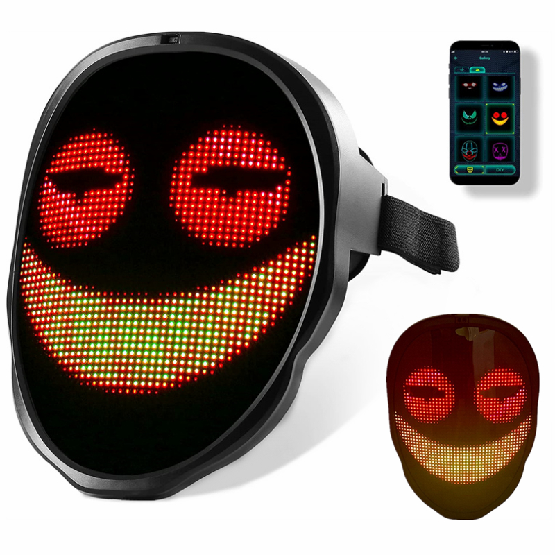 LED APP Halloween mask gift toys party cosplay Purge LED glow mask App mobile phone LED shining mask DJ lighting
