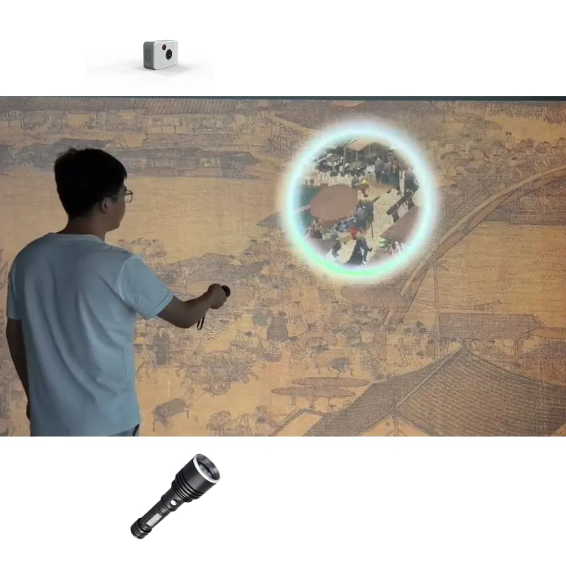 Laser sensor Digital Art Installation Projection Mapping Museum Exhibition immersive projector Wall Projection Experience