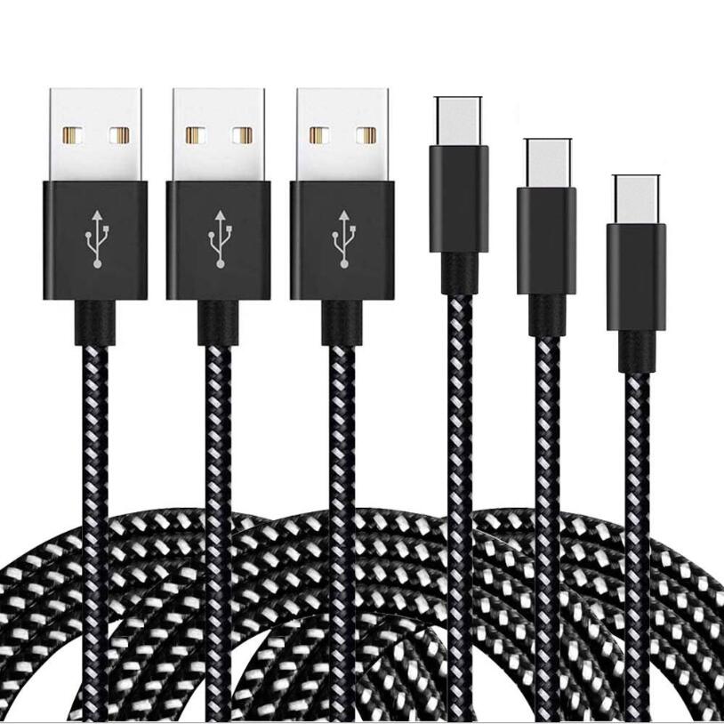 USB Type C Cable 10ft Nylon Braided USB C Cable Fast Charger Charging Cord Compatible for Galaxy S9 S8 Note 10