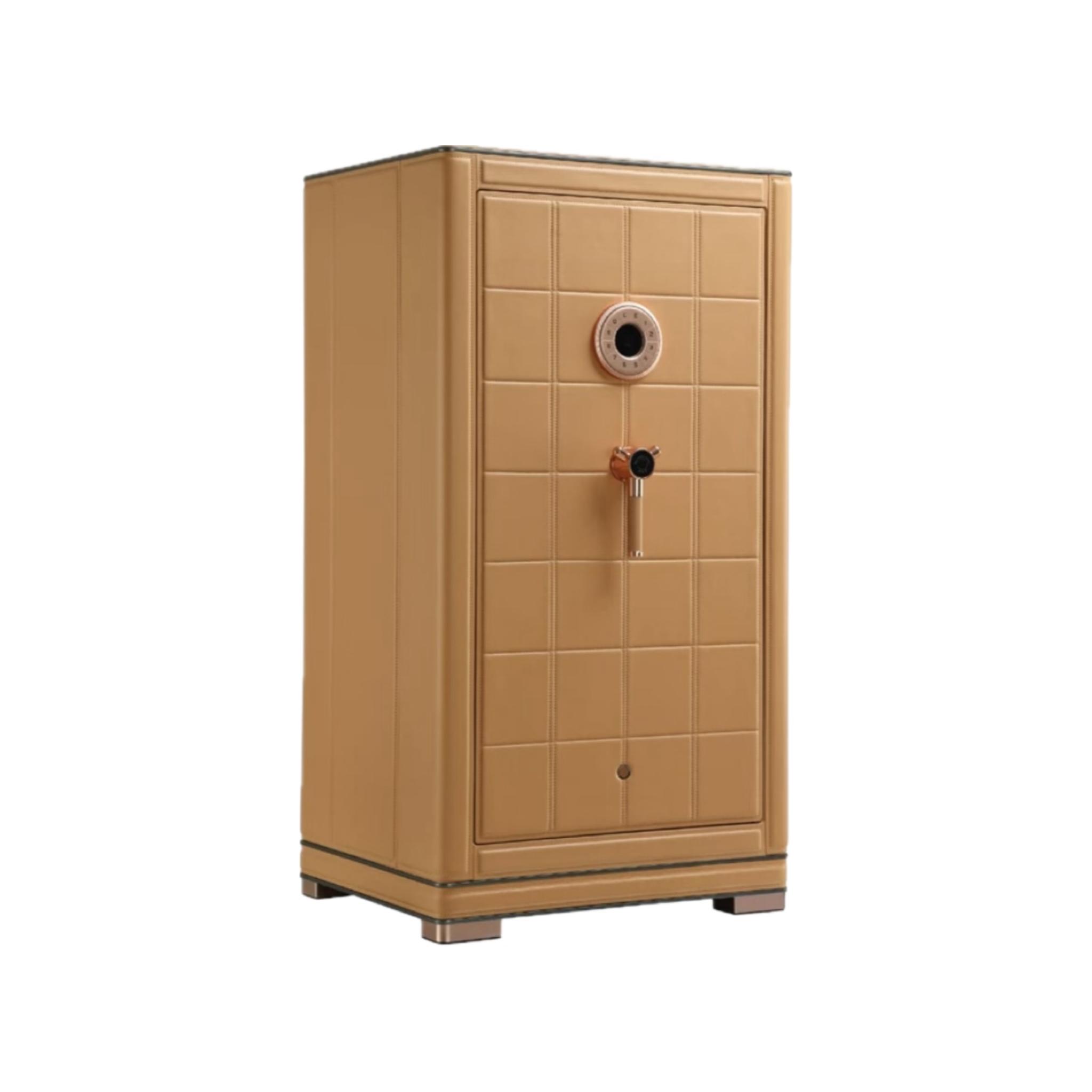 Fashionable Home Smart Safe with Art Leather Fingerprint Smart Home Safebox for Home Security