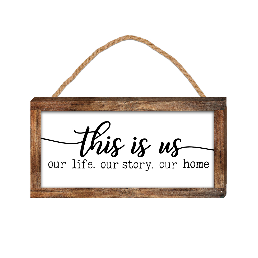 Farmhouse Decor Wooden Frame with Words Wall Hanging Wood Sign