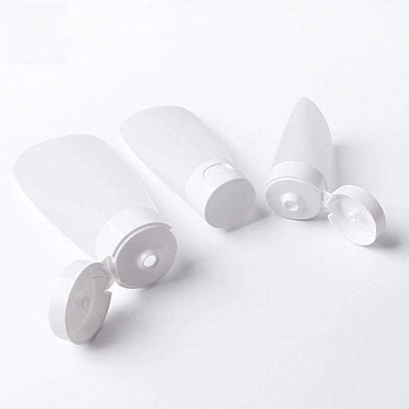 Private label oval plastic cream tubes with flip top 30ml 60ml cosmetic squeeze tube for travel cosmetic tubes