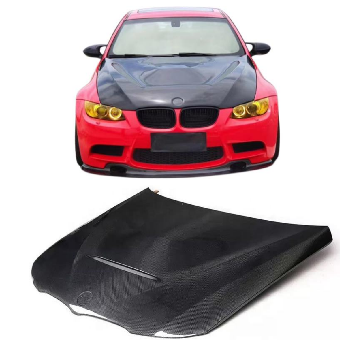 Передний капот двигателя из углеродного волокна GTS Style для BMW E90, капот для BMW 3 серии E90 2009-2012