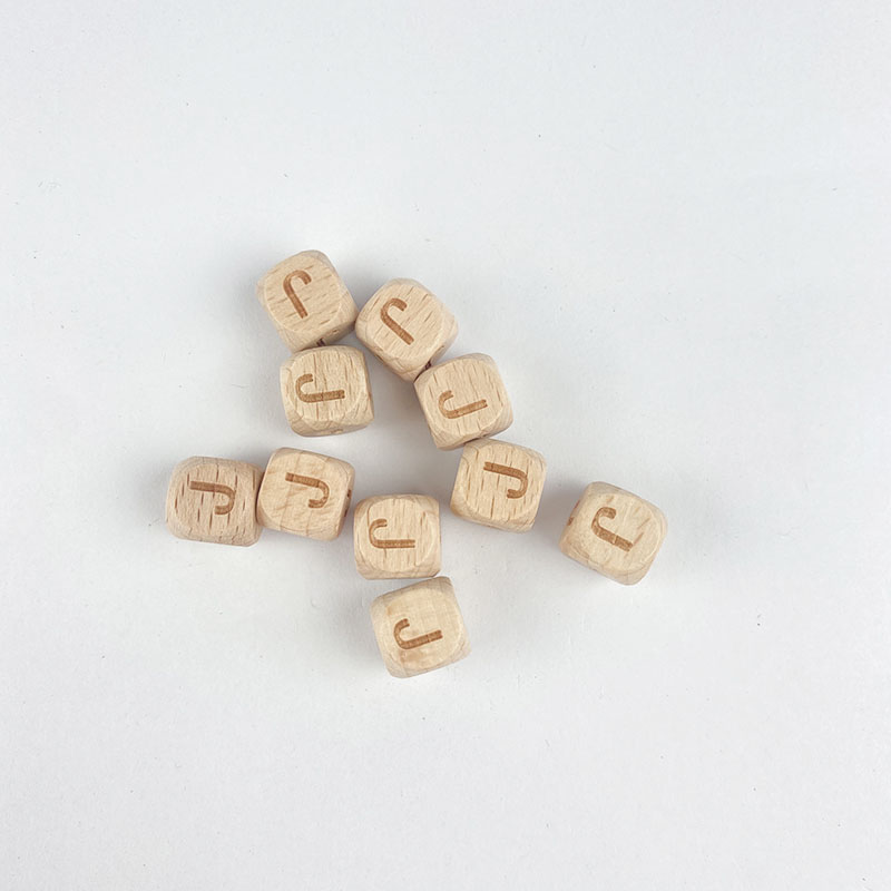 Natural Jewelry Making DIY Accessories 26 Letters Beads Beech Wooden Letters Beads
