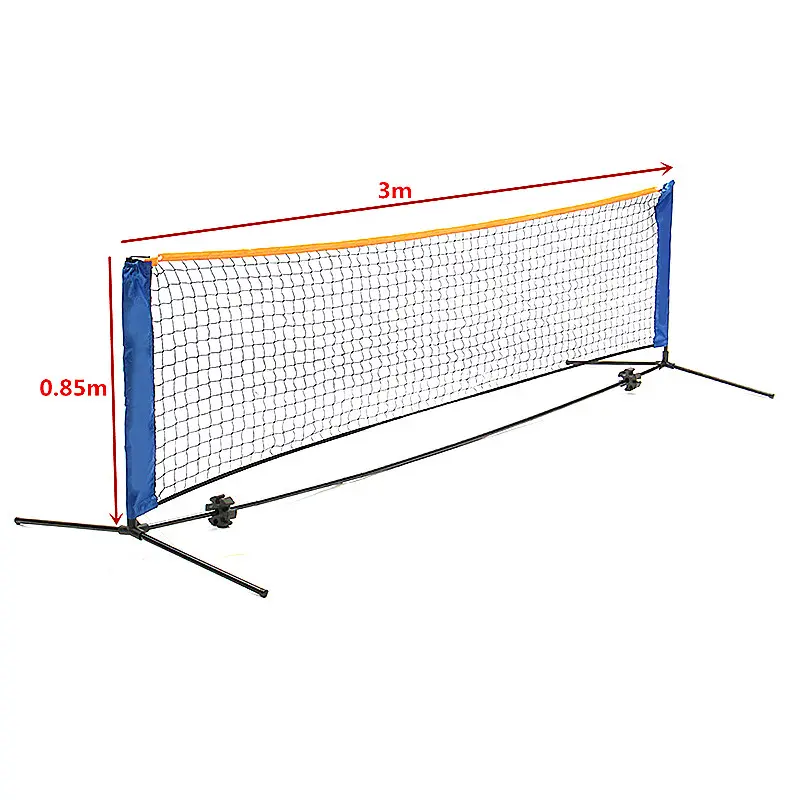 Factory price sports high quality 3 meters stock portable tennis net for training