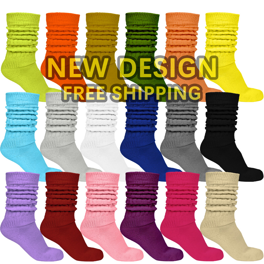 Free Shipping New Colors Heavy Slouch Socks Cotton Slouch Socks Ladies Women Slouch Socks