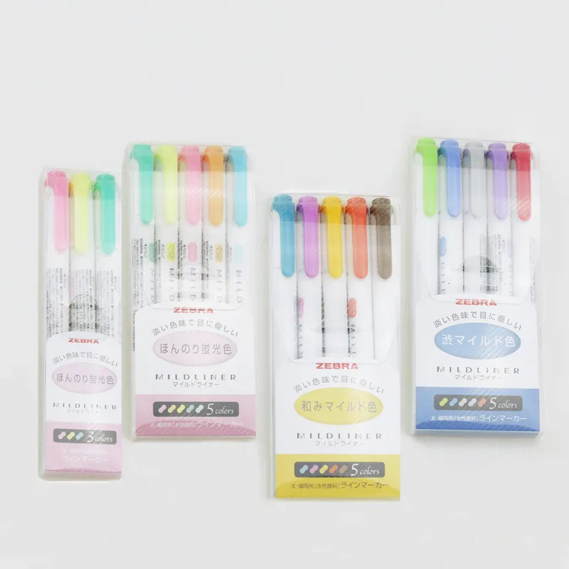 Набор японских маркеров-маркеров «Зебра», упаковка в мини-пакеты, пластиковые цветные маркеры