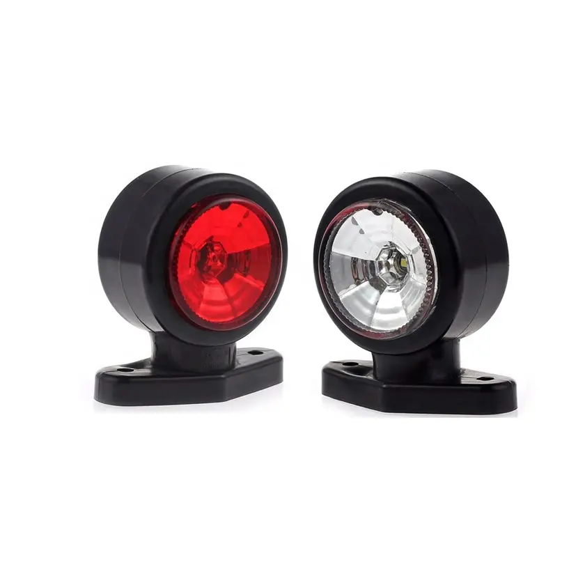 HST-20658 multi colors 12v/24v 2 LED Red White LED Side Marker Stalk Lamps Light for Trucks Lorry Van 4x4 Car SUV Emark