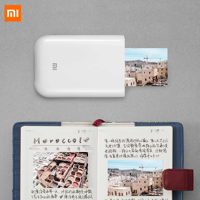 Xiaomi mijia AR принтер 313x400 dpi портативный фото мини карман в стиле «сделай сам»; Удельный вес 500 мА/ч, изображение принтера Карманный принтер 4,5
