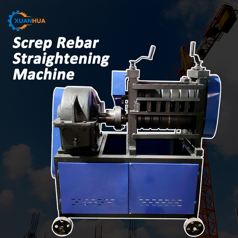 Automatic iron bar scrap scrap steel bar deformed rebar straightening machine