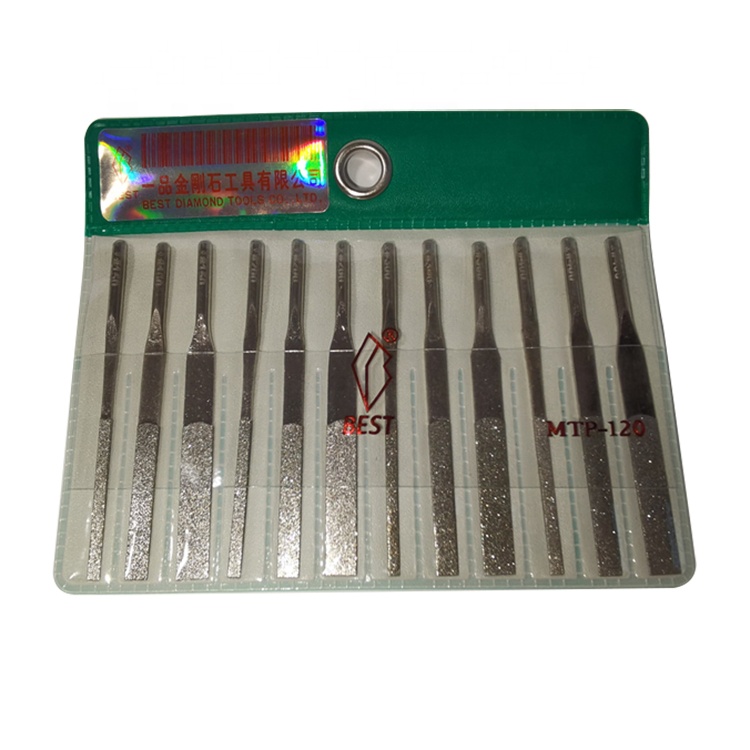 Китайский поставщик, новый бренд, гальванизированный Diamond10pcs иглочный напильник с плоским покрытием, набор игл для продажи