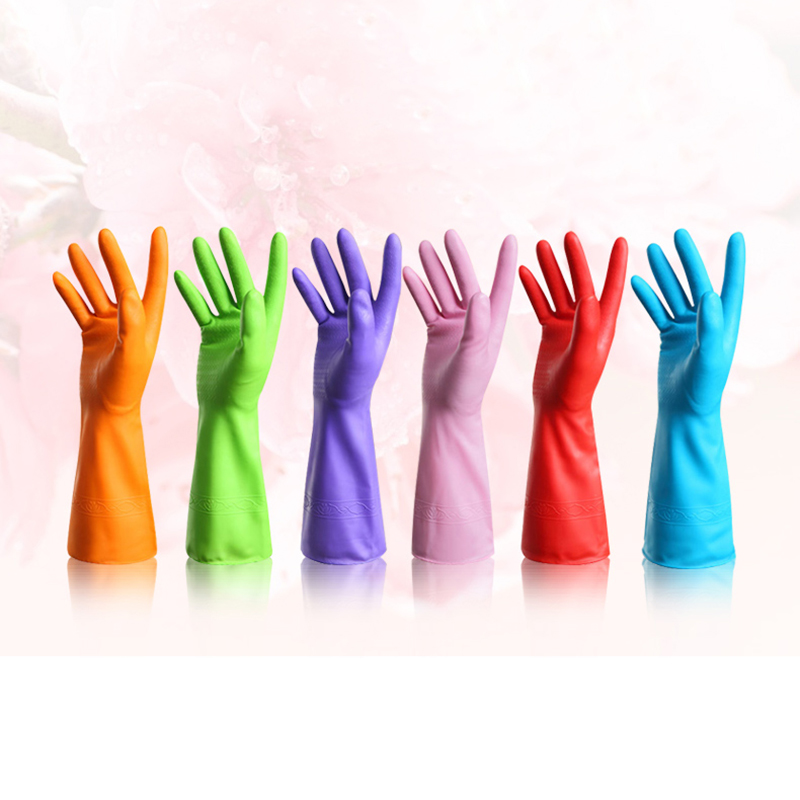 dipped flocklined household gloves