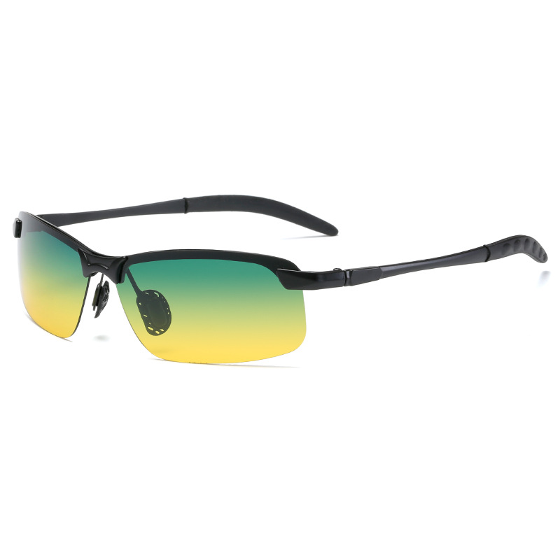 Drop shipping Day and night polarized photochromic night vision glasses driving sunglasses for men