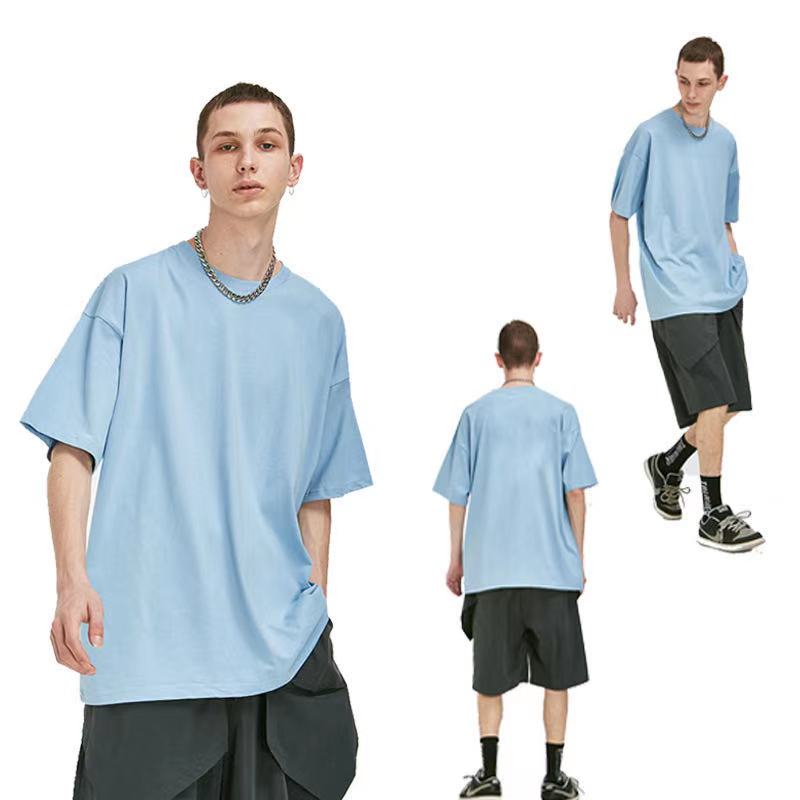 custom summer 100% cotton t shirt oversize ladies tee shirts women printed plain drop shoulder hip hop oversized tshirt for men