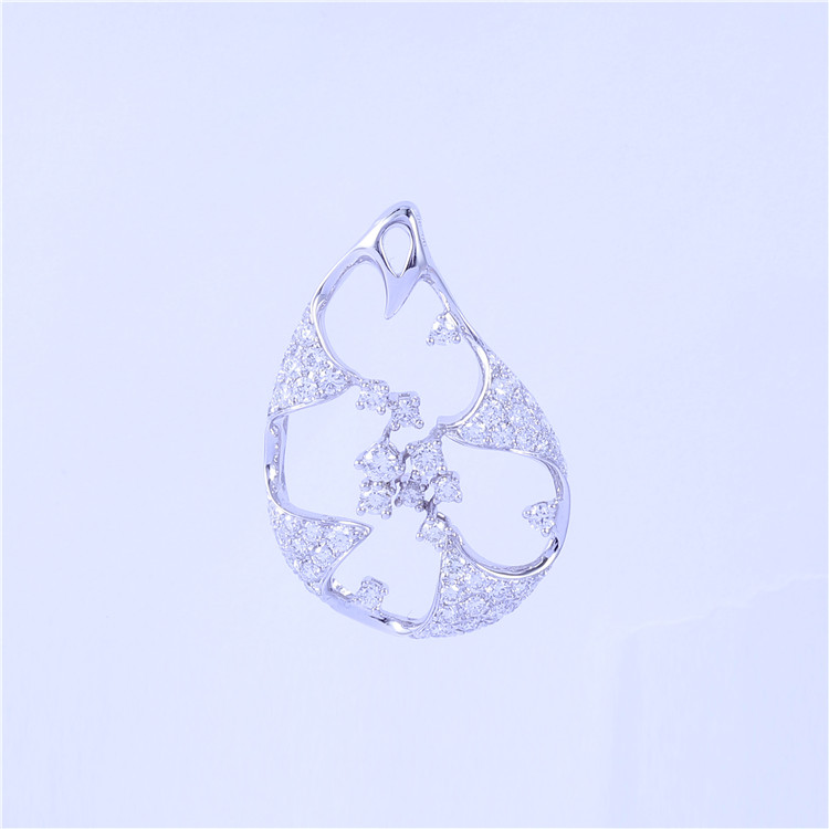 Новый продукт 18 К Solid White Gold Diamond Подвеска модные украшения для девочки